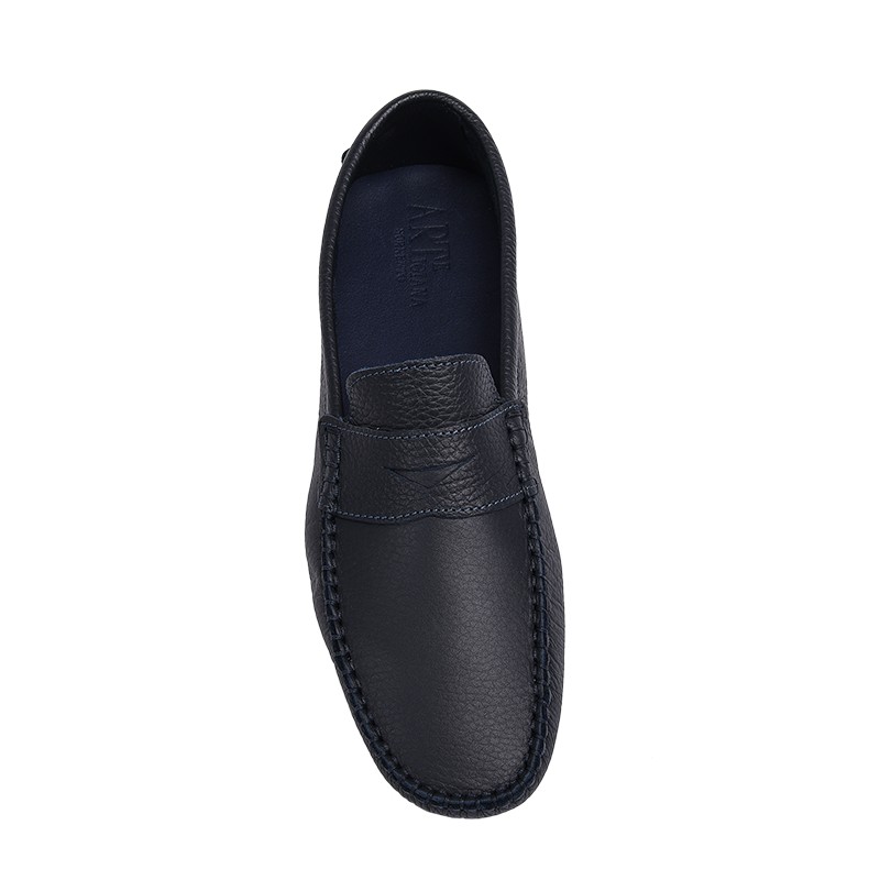 Mocassino con fascetta color blu