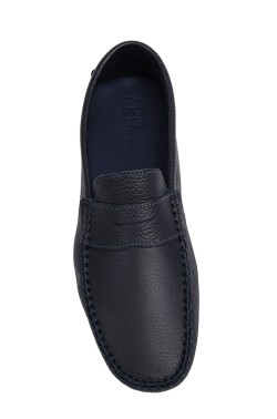 Mocassino con fascetta color blu