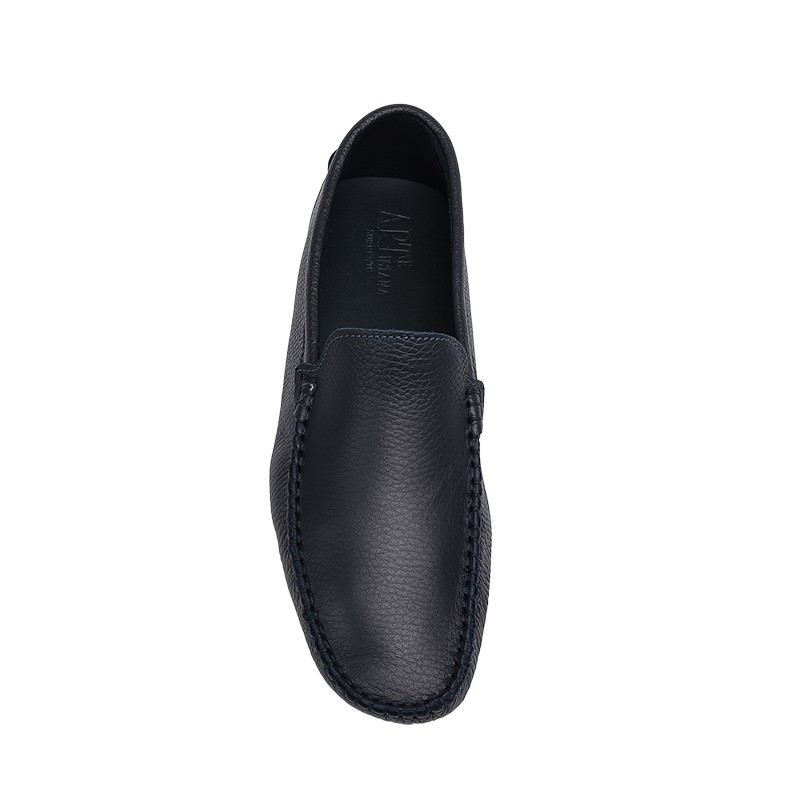 Mocassino per bambino color blu in pelle