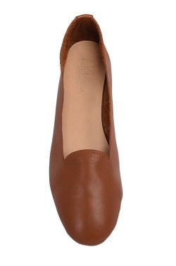 Leather Brown Slipper for Women