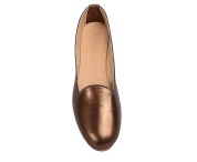 Pantofolina a scarpa color bronzo metallico