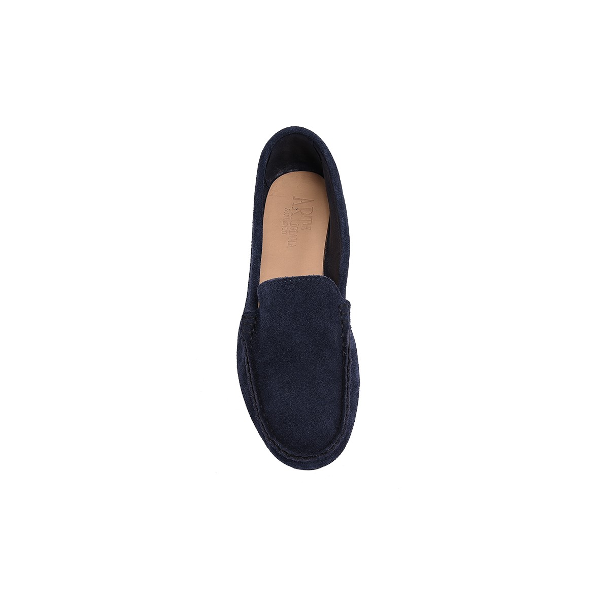 Blue Suede Mocassin for Women - Arte Artigiana Sorrento