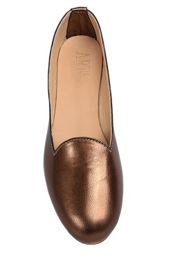 Entirely handmade bronze coloured slipper model for children