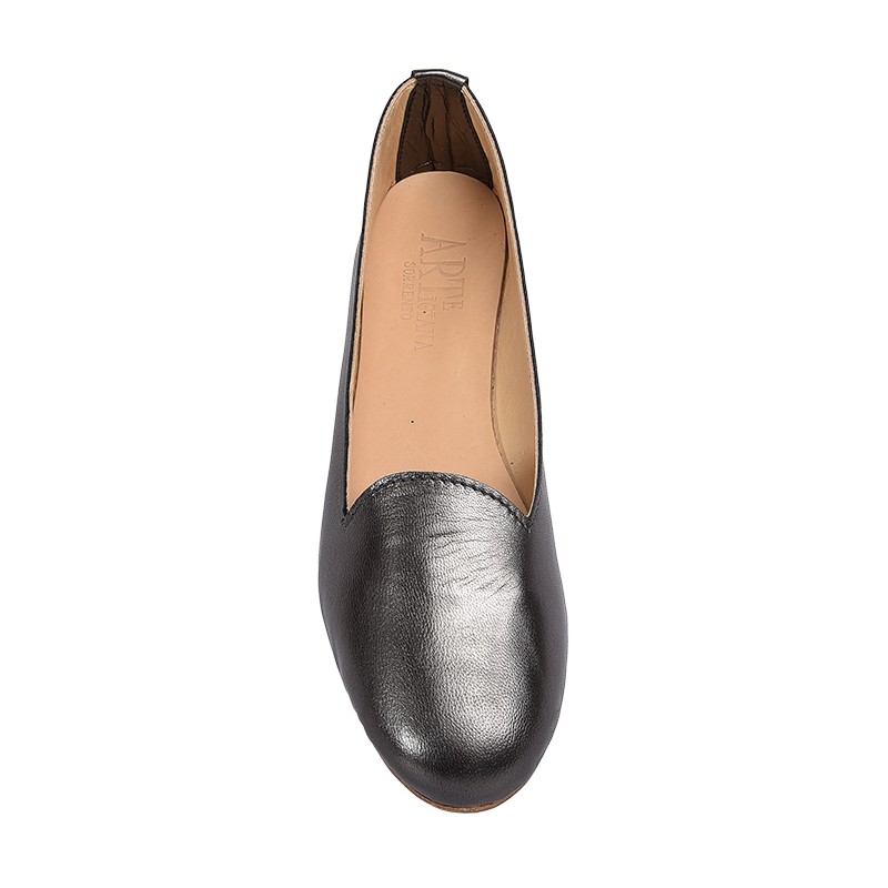 Pantofolina per bambina color nero fumo