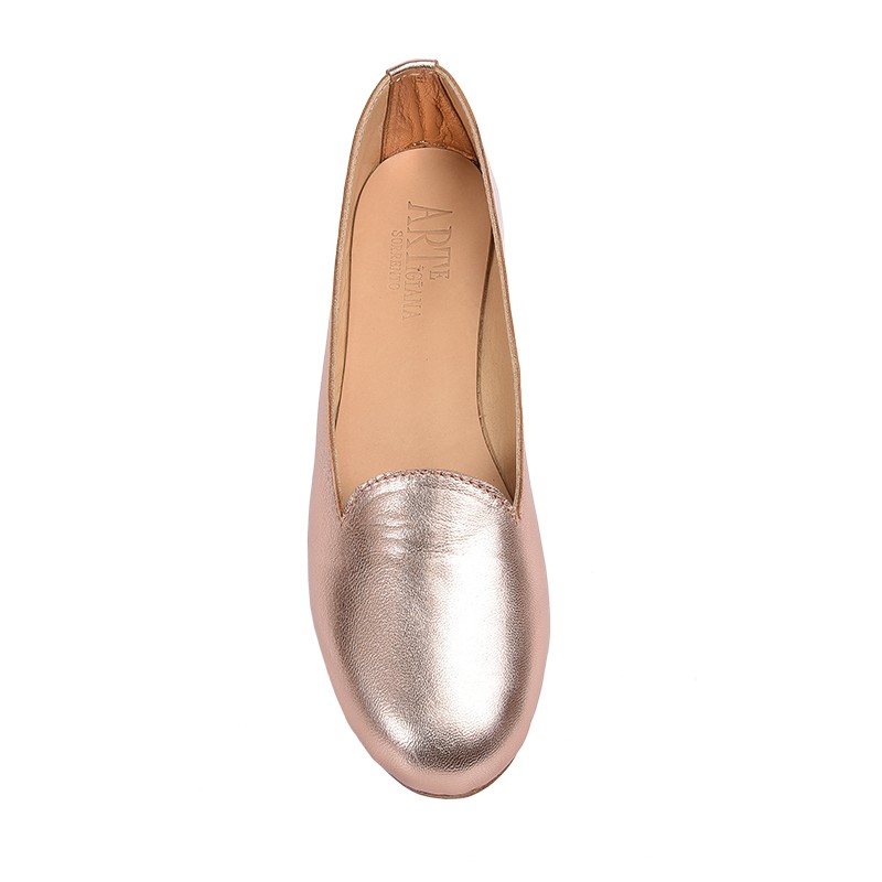 Pantofolina per bambina color rame
