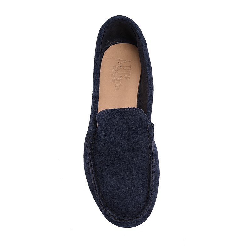 Mocassino scamosciato per bambina color blu