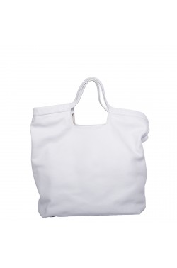 White Calf Leather "Morbida" Bag