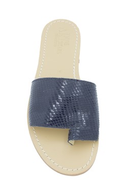 Sandalo modello pantofola color blu