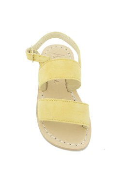 yellow suede monastic model sandal