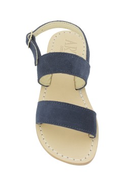 Blue "Marianna" Sandal with plaited strip for children