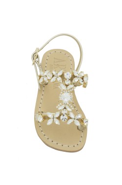 Platinum cristal "Damigella" Sandal for children