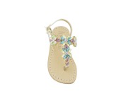 Sandali Sissi per bambina con pietre multicolore