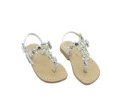 Sandalo Allegra color argento con pietre
