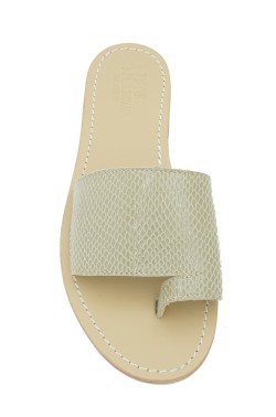 Sandalo modello pantofola color beige