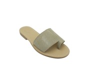 Sandalo modello pantofola color beige