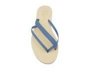 Sandali infradito a treccia jeans