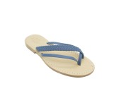 Sandali infradito a treccia jeans