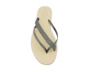 light black Coloured Basic Sandal with braid and Strip