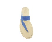 Sandali semplici con fascia a foglia scamosciati color jeans