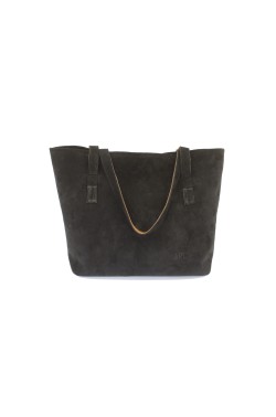 black Suede Clf Leather "Bag" Bag