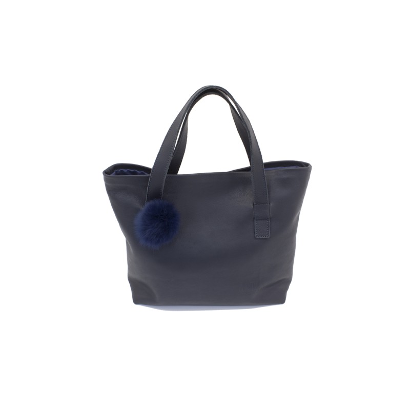 Blue Calf Leather "Bag pon" Bag