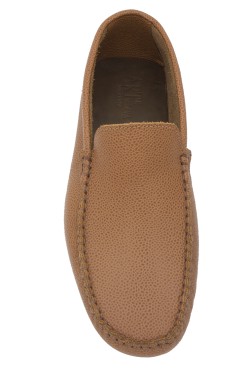 Mocassino in pelle color cuoio