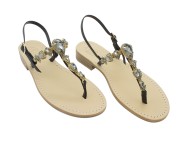 Sandali gioiello alessia color platino