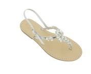 Sandali gioiello Loredana color argento con pietre cristallo