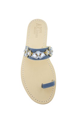 Jeans  Coloured Jewel Sandal "Valentina dito"