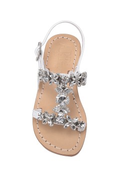 White "Damigella" Sandal for children