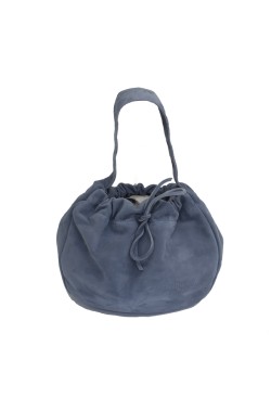 Jeans suede "Mini" Bag with Laces