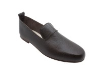 moccasin King hammered calf leather chocolate