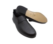 moccasin King hammered calf leather black