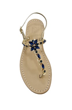 Blu Coloured Jewel Sandal "sole"
