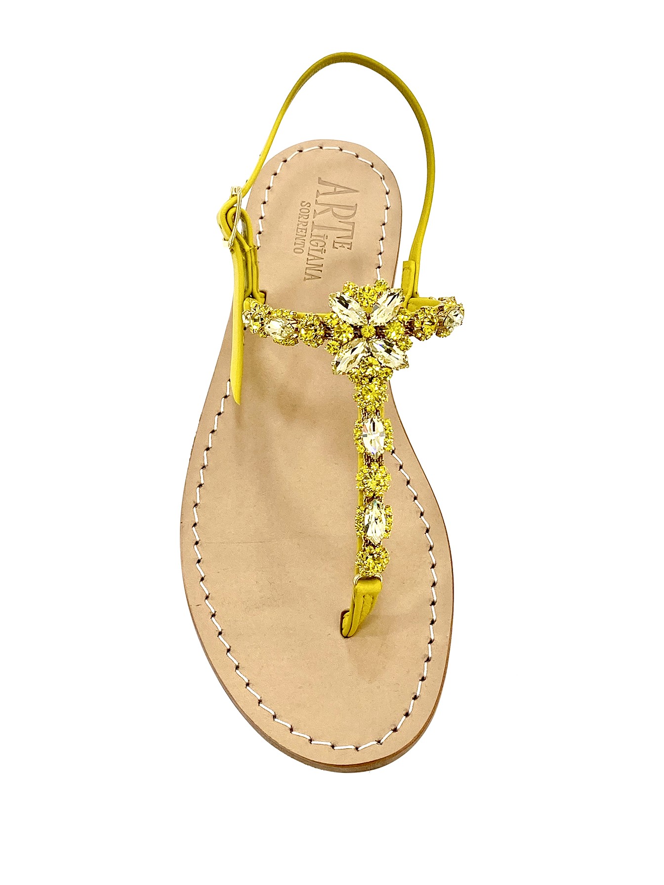 Yellow rhinestone deals sandals