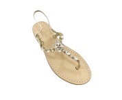 Platinum Coloured Jewel Sandal “Sole”