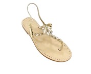 Sandali gioiello Valentina color platino con pietre cristallo