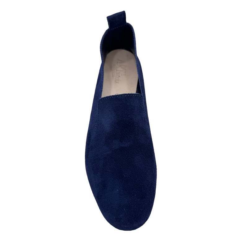 Moccasin "King" suede calf leather blue