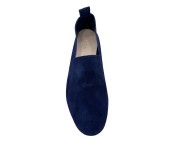 Moccasin "King" suede calf leather blue