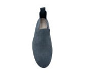 Moccasin "King" suede calf leather grey