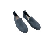 Moccasin "King" suede calf leather grey