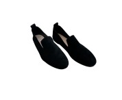 Moccasin "King" suede calf leather black