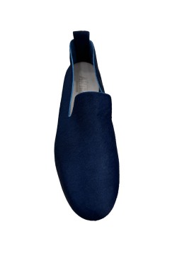 Mocassino "King"  vitello scamosciato jeans