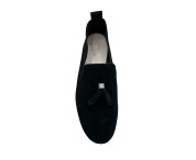 Moccasin "King" suede calf leather black