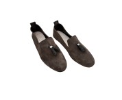 Moccasin "King" suede calf leather black