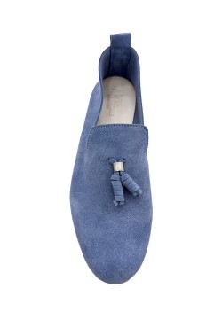 Mocassino "King fendini"  vitello scamosciato jeans