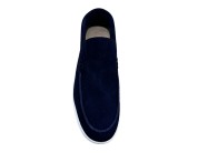 Moccasin "King" suede calf leather black