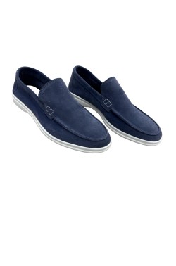 Mocassino "Mare"  vitello scamosciato jeans