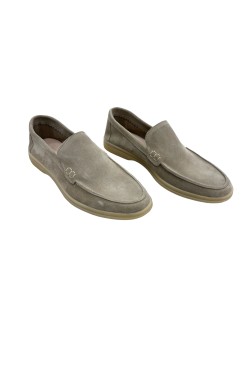 Moccasin "King fendini" suede calf leather corda