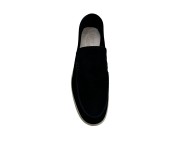 Mocassino "King"  vitello scamosciato nero